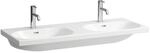 Laufen Lua Doppel-Waschtisch H8140810001421 120x46cm, unterbauf&auml;hig, wei&szlig;, ohne