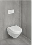 Villeroy und Boch Architectura Combi-Pack Wand-WC mit WC-Sitz 4694CL01 oval, 37x53