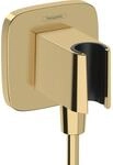 hansgrohe Fixfit Wandanschluss 26887990 softsquare, mit Brausehalter, polished gold