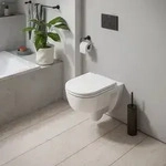 Duravit D-Code Wand WC Tiefsp&uuml;ler 2513090021 vormontierte Scharniere, 4/2Liter,