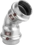 Viega Temponox Bogen 809874 28 mm, 45Grad, Stahl, nicht rostend, SC-Contur