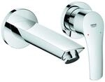 Grohe Eurosmart Fertigmontageset 29337003 2-Loch-Wand-Waschtischarmatur, Ausladung