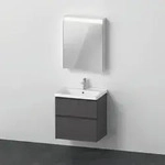 Duravit D-Neo M&ouml;bel-Set DE0115R4949 650mm, Anschlag rechts, Graphit Matt