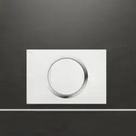 MEPA Zero Bet&auml;tigungsplatte 421857 Glas wei&szlig;, f&uuml;r teileingelassene Montage