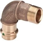 Viega Sanpress Bogen 115623 22 mm x R 3/4, 90&deg;, Rotguss oder Siliziumbronze,