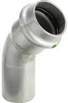 Viega Sanpress Inox Bogen 435394 18mm, 45Grad, Stahl nichtrostend, SC-Contur
