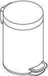 Hewi Abfallbeh&auml;lter 950.05.30540 d= 170x265x230mm, 3 l, hochglanzpoliert