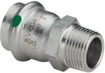 Viega Sanpress Inox &Uuml;bergangsst&uuml;ck 436469 18mmxR 1/2, Stahl nichtrostend, Mehrkant,