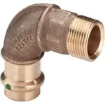 Viega Sanpress Bogen 281205 18 mm x R 1/2, 90&deg;, Rotguss oder Siliziumbronze,