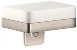 hansgrohe Axor Lotionspender 42819800 mit Ablage, Glas, Edelstahl-Optik