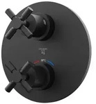 Steinberg Serie 250 Fertigmontageset 25041333S f&uuml;r Unterputzthermostat, Matt Black