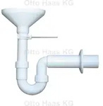 HAAS Trichter-Siphon 3015 DN 50, f&uuml;r Leckwasser, Polypropylen, wei&szlig;