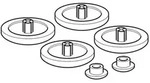 Geberit Sitz-/Deckelpuffer 598094000 zu WC-Sitzen, 1 Satz, wei&szlig;