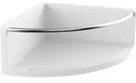 Emco Round Eckduschkorb 434500101 wei&szlig; / chrom, 175mm, Kunststoff, mit Metallreling