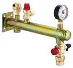 Caleffi Gef&auml;&szlig;anschlussgruppe 335632 Stahl, 3/4"x3 bar, Schnellkupplung bis 20...