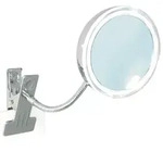 Bravat Alimos Klemm-Kosmetikspiegel 411610 5fach, chrom, LED-Beleuchtung