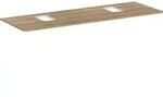 hansgrohe Xelu Q Konsole 54126230 1560 x 550 mm, 2 Ausschnitte, Aufsatzwaschtisch mit
