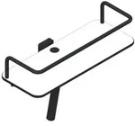 Giese Dusch Konsole 21023-14 mit hoher Reling, Glasabzieher. schwarz matt (HPL)...