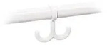 Hewi 801 Garderobendoppelhaken 33.170033 rubinrot, verschiebbar