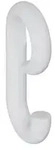 Hewi 477 Haken 477.30B02098 105x50mm, zum Aufschieben, matt, signalwei&szlig;