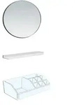 LAUFEN Frame 25 Accessoires-Set 4906009000001 mit Kosmetikspiegel, Magnetleiste,
