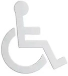 Hewi 801 Symbol Rollstuhl 801.91B03098 135x150x3mm, selbstklebend, matt,...