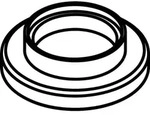 hansgrohe Rosette Axor Uno 4-Loch Fliesenrand 96501000 chrom