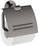 hansgrohe Papierrollenhalter 42036330 mit Deckel, Metall, Wandmontage, polished black