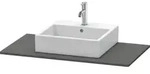 Duravit XSquare Konsole XS060E04949 100x55cm, mit 1 Ausschnitt, Graphit matt
