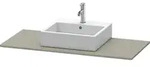 Duravit XSquare Konsole XS060D09292 80x55cm, mit 1 Ausschnitt, Steingrau...