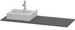 Duravit XSquare Konsole XS060GL4949 140x55cm, mit 1 Ausschnitt, links, Graphit...