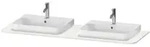 Duravit Happy D.2 Waschtisch-Konsole HP032HB3939 160 x 55 cm, mit 2 Ausschnitten,