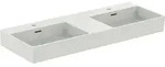 Ideal Standard Extra Doppel-Waschtisch R0559MA je 1 Hahnloch, mit &Uuml;berlauf,