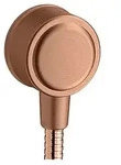 hansgrohe Fixfit Wandanschluss 16884310 mit R&uuml;ckflussverhinderer, brushed red...
