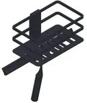 Giese Piano Duschkorb 30762-14 mit Haken und Wischer, schwarz matt