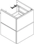 hansgrohe Xilesa E Waschtischunterschrank 54291550 480x470mm, 2 Schubk&auml;sten