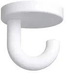 Hewi 477 Unterkopf-Haken 477.90B01598 50 mm, matt, signalwei&szlig;