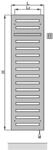 Zehnder Metropolitan Bar Design-Elektroheizk&ouml;rper ZM1Z1250BB00020...