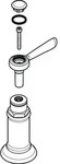 hansgrohe Hebelgriff Axor Montreux warm/kalt 16691000 chrom