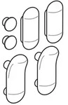 Geberit Puffer-Set 598141000 f&uuml;r WC-Deckel