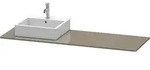Duravit XSquare Konsole XS060HL8989 160x55cm, mit 1 Ausschnitt, links, Flannel...
