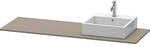 Duravit XSquare Konsole XS060HR9090 160x55cm, mit 1 Ausschnitt, rechts, Flannel...