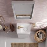 hansgrohe Xelu Q Handwaschbecken 61085450 360x250mm, Ablage links, mit Hahnloch, ohne