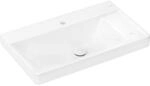 hansgrohe Aufsatzwaschtisch Xelu Q 800x480mm, geschliffen, Ablage rechts, wei&szlig;