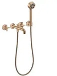 hansgrohe AXOR One 3-Loch Wannenarmatur 48443310 Unterputz, Ausladung 220mm, mit