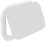 Hewi Serie 480 WC-Papierhalter 480.21.00160DX mit Deckel, pulverbeschichtet wei&szlig;