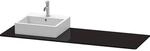 Duravit XSquare Konsole XS060HL4040 160x55cm, mit 1 Ausschnitt, links, schwarz