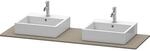 Duravit XSquare Konsole XS063HB9090 160x55cm, mit zwei Ausschnitten, Flannel...