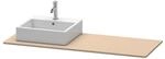 Duravit XSquare Konsole XS060GL7575 140x55cm, mit 1 Ausschnitt, links, Leinen