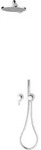 Keuco IXMO Dusch-Set 3 59651010301 rund, Einhebelmischer mit Brausehalter u.